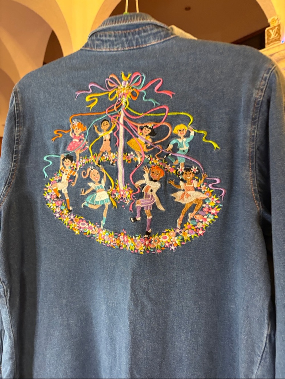 Bob Mackey Wearable Art, Small World Denim Shirt